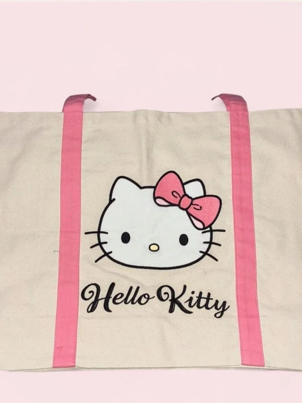 Primark Hello Kitty and Friends Canvas Tote Bag Pink & Cream NWT